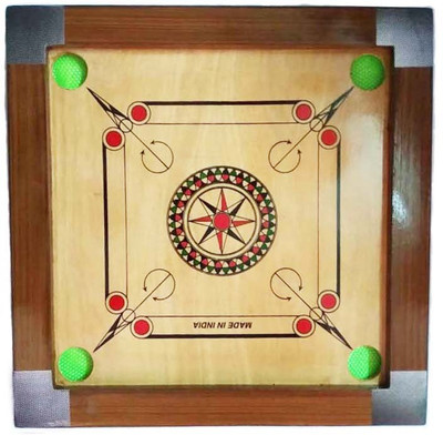 

Qweezer 20 * 20 inch Sports High Wood 8 mm Carrom Board Game With Coins Set+striker+powder 50 cm Carrom Board(Brown)