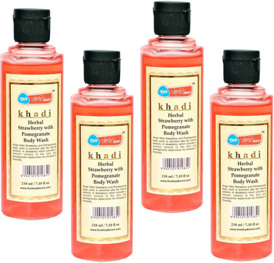 

Khadi Mart Strawberry with Pomegranate Body Wash - (Pack of 4) - 840 mL(840 ml, Pack of 4)