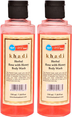 

Khadi Mart Rose with Honey Body Wash - (Pack of 2) - 420 mL(420 ml, Pack of 2)