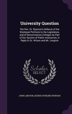 University Question(English, Hardcover, Langton John)