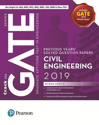 Previous Years' Solved Question Papers: GATE Civil Engineering, 2019 by Pearson(English, Paperback, Pearson Education)