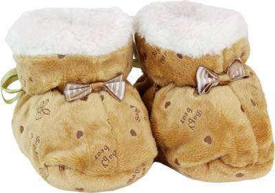 

Neska Moda 0 To 12 Month Baby Booties(Toe to Heel Length - 12 cm Brown)