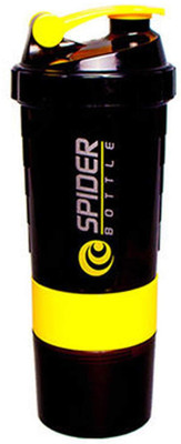 

Gadget Bucket Spider Shaker Bottle Protein Plastic Shaker Yellow 500 Ml Bpa Free Bottle 500 Shaker(Pack of 1, Yellow)
