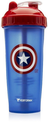 

Kurvz SAVENGERSblue 700 ml Shaker(Pack of 1, Blue, Red), Red blue