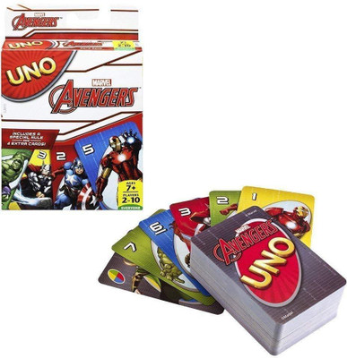 

Mattel Marvel Avengers Uno Cards Pack of 2(Multicolor)