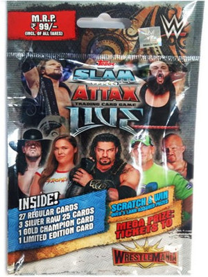 

Topps Slam Attax Live Trading Cards 2018-19 Game Pack of 3(Multicolor)