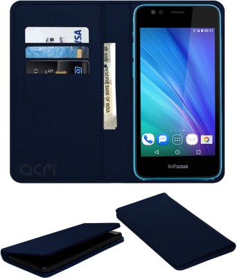 ACM Flip Cover for InFocus Bingo 21(Blue, Cases with Holder, Pack of: 1)