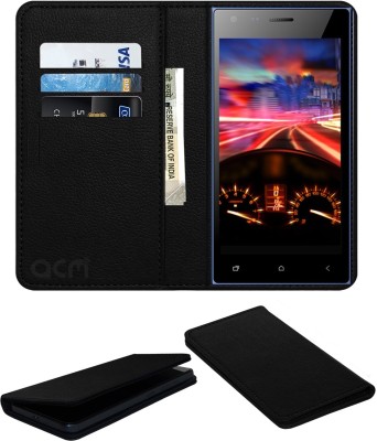 ACM Flip Cover for Micromax Canvas Xpress 4G Q413(Black, Cases with Holder, Pack of: 1)