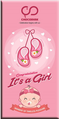 

Chocodusk Congrulation It's a Girl (Pink) Chocolate Bars(85 g)