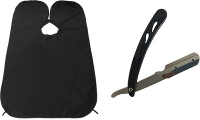 

JAMPAK Saloon Accessories, Combo Of Beard Shaper, Shaving Razor With Apron Sheet, Pack Of 1(Set of 2)