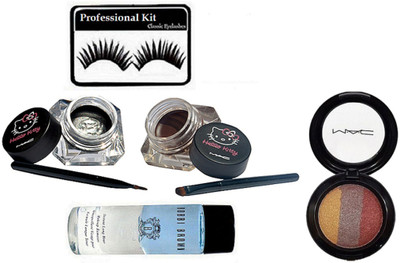 

Professional kit Eyelashes, Mac Hello Kitty Two eyeliner, Bobbi Brown Instant Long Wear Makeup Remover, fard A" Joues Mineralize Eye shadow(Set of 5)