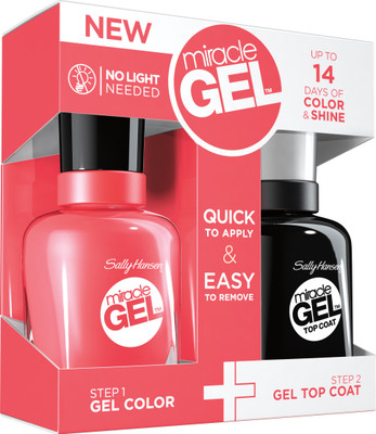 

Sally Hansen MIRACLE GEL DUAL PACK - 2XVOLUME TP COAT+PRETTY PIGGY Dual Pack