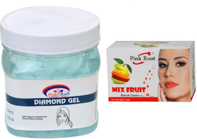

Pink Root DIAMOND GEL 500ML WITH MIX FRUIT BLEACH 50G(Set of 2)