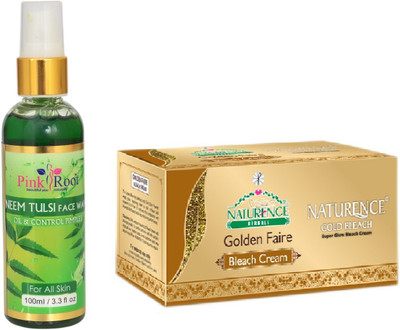 

Pink Root NEEM FACE WASH 100ML WITH NATURENCE GOLD BLEACH 200G(Set of 2)