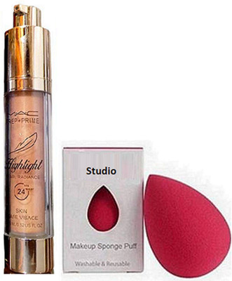 

studio Sponge Puff With Prep+prime Pearl Radiance Highlight(Set of 2)