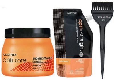 

PROFESSIONAL KIT Hair Brush & Matrix Opt icare Smooth Perfect Spa With Conditioning Hair Straightener Cream(Set of 3)