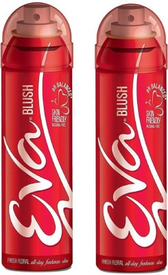 EVA BLUSH PACK OF 2 Deodorant Spray  -  For Women(250 ml, Pack of 2)