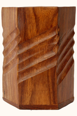 

Craft Trade 1 Compartments Wood Pen Stand(Brown)