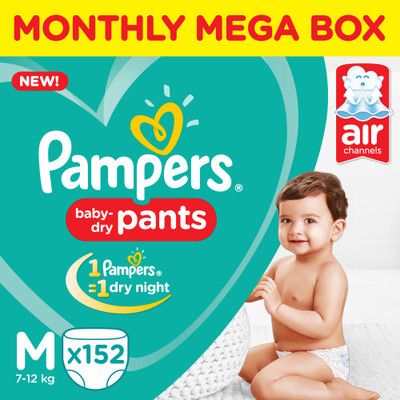 

Pampers Pants Diapers Monthly Box Pack New - M(152 Pieces)
