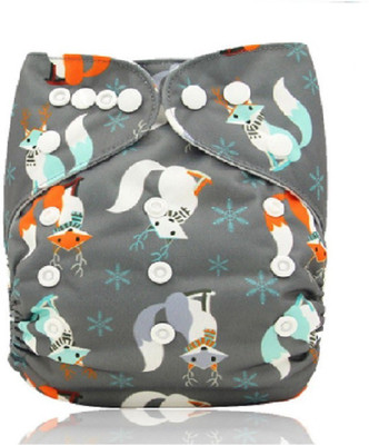 

Chinmay Kids Baby Diapers Ultrathin Cloth Printed Button Diaper - New Born