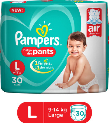 

Pampers Baby-Dry Pants Diaper - L(30 Pieces)