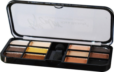 Kiss Beauty Eye Color 12Color Eyeshadow Palette Shade-A01 Pack of 1 15 g(Multicolor)
