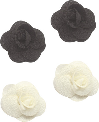 

Stol'n Set of Black and White Flower Clip :Black and White Hair Accessory Set(Multicolor)