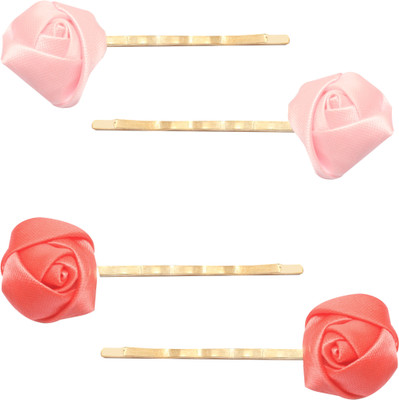 

Stol'n Set of Light Pink and Peach Flower Pin :Light Pink and Peach Hair Accessory Set(Multicolor)