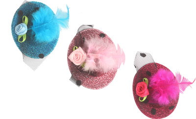 

Stol'n Set of Light Pink, Dark Pink and Blue Glitter Hat Clip :Light Pink, Dark Pink, Blue Hair Accessory Set(Multicolor)