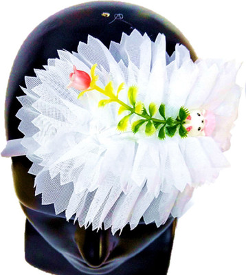 

Proplady Princess Collection Floral Cutwork Wide Hair Band, Head Band(White)