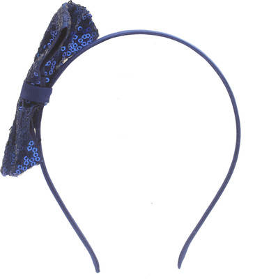 

Stol'n Navy Blue Bow Sequence Hairband: Navy Blue Hair Band(Blue)