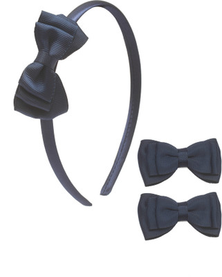 

Stol'n Navy Blue Bow Hairband and Hairclip Combo :Navy Blue Hair Accessory Set(Blue)