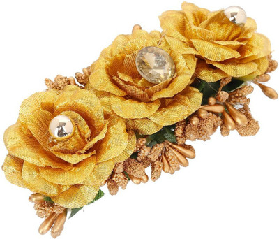 

RT Golden Rose Hair Clip and Pin Brooch For Women & girls Making Juda Hair Clip(Gold)