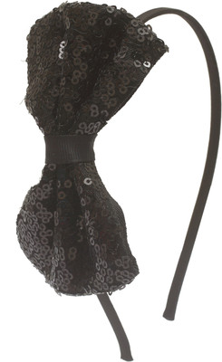 

Stol'n Black Bow Sequence Hairband: Black Hair Band(Black)