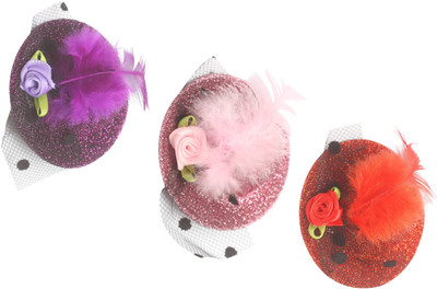 

Stol'n Set of Red, Pink and Purple Glitter Hat Clip :Red, Pink, Purple Hair Accessory Set(Multicolor)