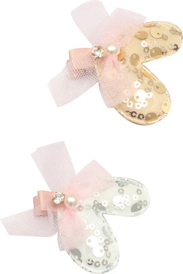 

Stol'n Set of Gold and Silver Sequence Heart Clip :Gold and Silver Hair Accessory Set(Multicolor)