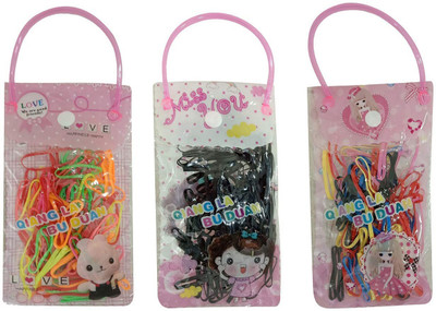 

Bueno Colorful Rubber Bands for Hair, Pony Tail Holder, Nylon Rubber Band for Hair Style Rubber Band(Multicolor)