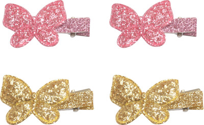 

Stol'n Set of Light Pink and Gold Shiny Butterfly Clip :Light Pink and Gold Hair Accessory Set(Multicolor)