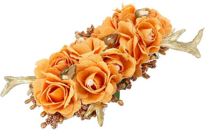 

RT Light Golden Rose Hair Clip and Pin Brooch For Women & girls Making Juda Hair Clip(Gold)