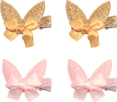 

Stol'n Set of Gold and Light Pink Shiny Bunny Clip :Gold and Light Pink Hair Accessory Set(Multicolor)