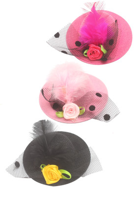 

Stol'n Set of Light Pink, Dark Pink and Black Hat Clip :Light Pink, Dark Pink, Black Hair Accessory Set(Multicolor)