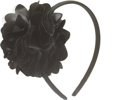

Stol'n Black Flower Net Hairband: Black Hair Band(Black)