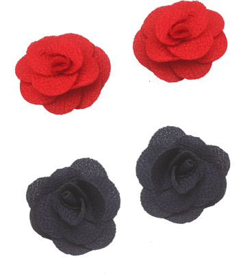 

Stol'n Set of Red and Navy Blue Flower Clip :Red and Navy Blue Hair Accessory Set(Multicolor)