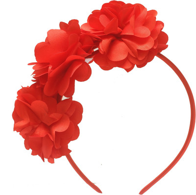 

Stol'n Red Three Flower Hairband: Red Hair Band(Red)