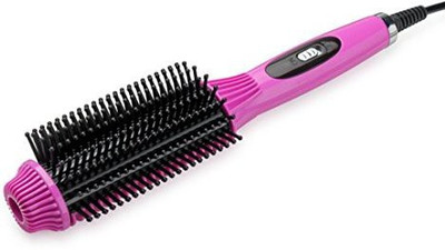 

HOYOFO 2-in-1 Multi-functional Hot Hair Brush for Curling/Straightening Hair Curler Iron Hair Styling Tools, Pink