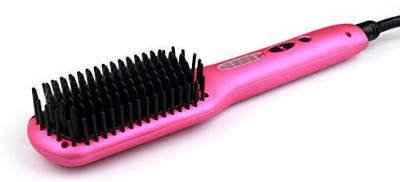 

MAE Hair Straightener Brushes, Smart Healthy Ionic Heat Hair Straightener Brush with 6 Temp Levels Adjustable Temperatures Anti-Scald Straightener Brush for Silky Straighten Brush (C012C, Pink)