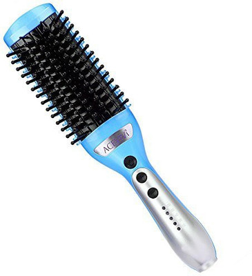 

ACEVIVI Hair Straightener Brush Ionic 2.0, Anion Hair Comb Hair Care, Instant Magic Silky Straight Hair Styling, Anti Scald Anti Static Ceramic Heating Detangling Digital Hair Tools (Blue)
