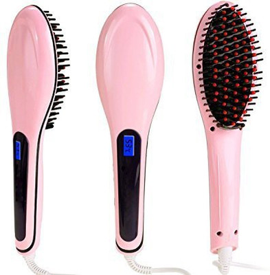 

STAR-FLY Hair Straightening Brush Anion Hair Care with LCD Hair Straightening Brush for Women Fast Natural Straight Hair Styling,Digital Electric Heated Hair Brush