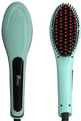 

Pursonic HBS180 Instant Detangling LED Hair Straightener Brush - Best Ceramic, Anti Static, Electric Heating Detangling Hair Brush (Aqua)