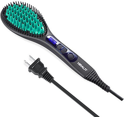 

HIRALIY Professional Hair Straightening Brush with 3D Ceramic Brush,Automatic Power Off (Black)